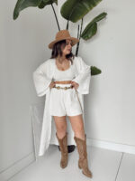 Vanilya Organik Müslin Maxi Kimono - Görsel 4