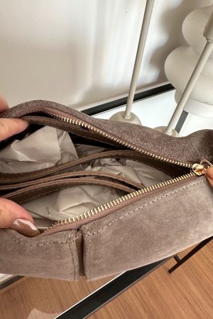 Lui Vizon Hakiki Süet Çanta - Görsel 4