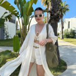 Ekru Organik Müslin Maxi Kimono
