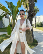 Vanilya Organik Müslin Maxi Kimono