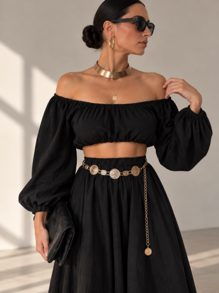 Siyah%100 Organik  Off Shoulder Büstiyer