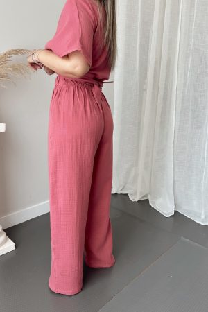 Rose Organik SOFT Müslin Palazzo Pantolon - Görsel 4