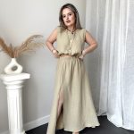 Desert Müslin A Form Yırtmaçlı Etek