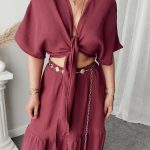 Mürdüm Soft Müslin Bağlamalı Büstiyer