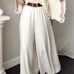 Natural Keten Pantolon Etek