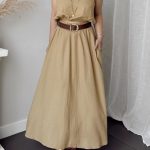 Hardal Keten A form Midi Etek