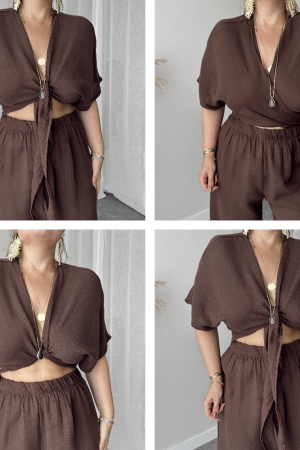 Acı Kahve Soft Bağlamalı Büstiyer - Görsel 3