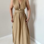 Hardal Keten Fonksiyonel Elbise