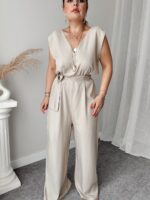 Taş Keten Maxi Tulum - Görsel 3