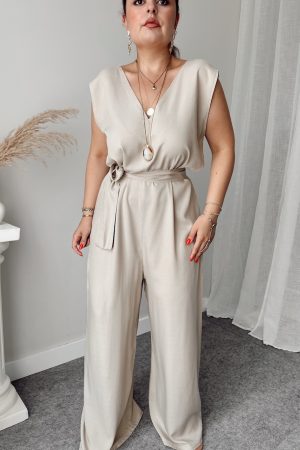 Taş Keten Maxi Tulum - Görsel 3