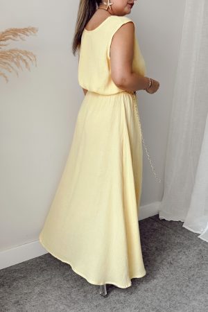 Sarı Organik Pamuk Müslin A form Etek - Görsel 6