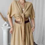 Hardal Keten Bağlamalı Büstiyer