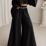 Siyah %100 Organik Pantolon Etek