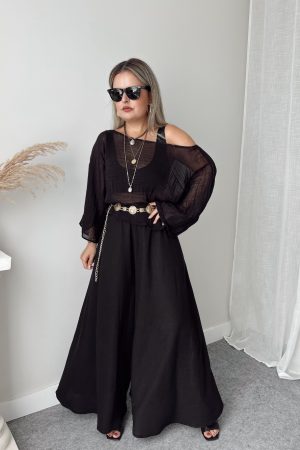 Siyah Pantolon Etek - Görsel 3