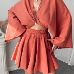 Gül Kurusu Şort Etek