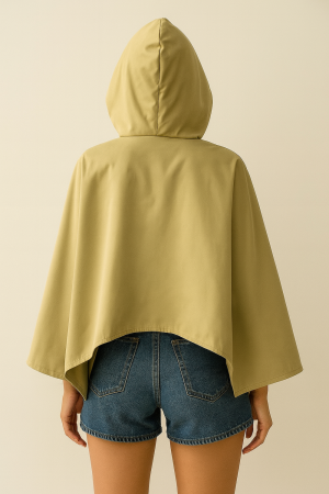 Yağmurluk Su İtici Kapüşonlu Pelerin - Görsel 5