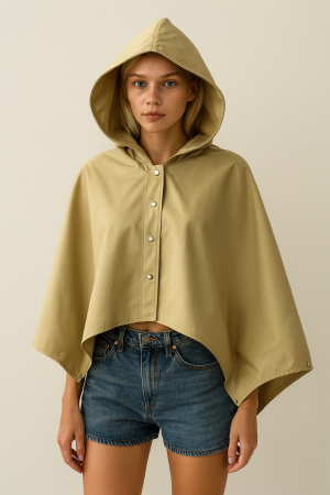 Yağmurluk Su İtici Kapüşonlu Pelerin - Görsel 6