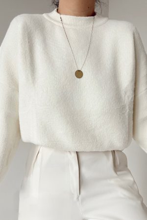 Ekru Yumoş Premium Kazak