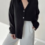 Siyah Premium Tencel Gömlek