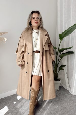 Vizon Yün Kaşe Oversize Kaban