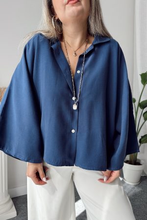 Saks Premium Tencel Yarasa Gömlek