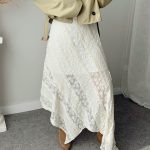 Krem Dantel Asimetrik | Exclusive Collection