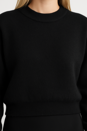 Siyah Yumoş Premium Kazak - Görsel 4