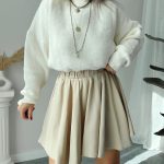 Bej Tencel Şort Etek