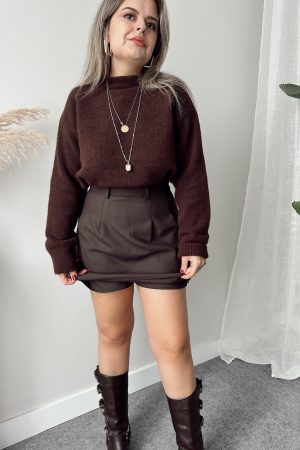 Acı Kahve Şort Etek - Görsel 3