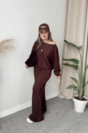 Acı Kahve Oysho Kumaş Eşofman Takım - Görsel 3