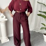 Mürdüm Premium Palazzo Pantolon