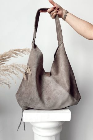 Sally Vizon Püsküllü Hakiki Süet Çanta - Görsel 6