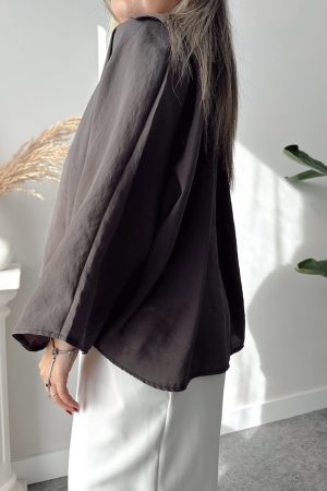 Boz Kahve Modal Gömlek - Görsel 3