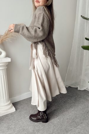 Taş Modal Kruvaze A Form Etek - Görsel 4