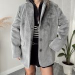 Gri Premium Kaşe Oversize Blazer
