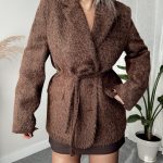 Kahve Kaşe Oversize Blazer
