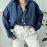 İndigo Oversize Gömlek