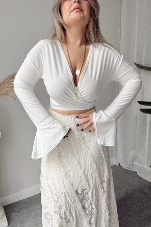 Ekru Sandy Bağlamalı Büstiyer