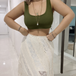 Haki Askılı Crop Top