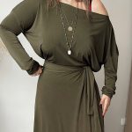 Haki Sandy Kayık Bluz