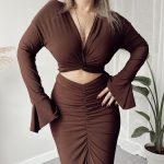 Kahve Sandy Bağlamalı Büstiyer