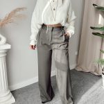 Vizon Premium Yün Karışımlı Pensli Palazzo Pantolon