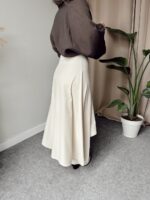 Cream Midi Asimetrik Etek - Görsel 4