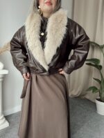 Kürk Yaka Deri Mont