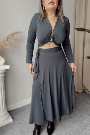 Antrasit Sandy Bağlamalı Büstiyer - Görsel 2