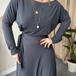 Antrasit Sandy Kayık Bluz