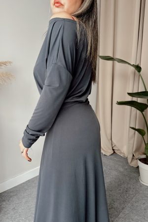 Antrasit Sandy Kayık Bluz - Görsel 2