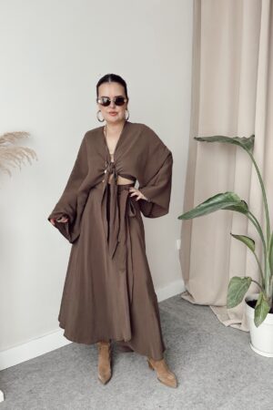 Kahve Modal Bağlamalı Büstiyer - Görsel 4