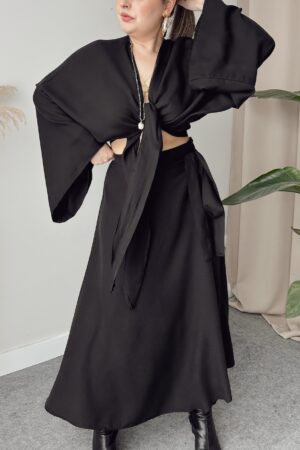 Siyah Tensel Bağlamalı Büstiyer - Görsel 3