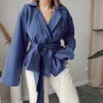 Mavi Modal Cupra Kruvaze Gömlek